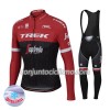 Conjunto Maillot + Culotte largo con tirantes Invierno Termico 2017 Trek-Segafredo N001